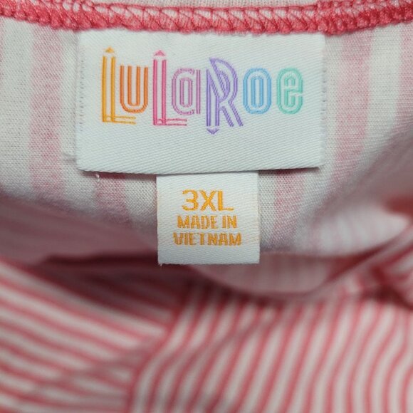 Lularoe‎ Dress Sleeveless Striped Pink Womens 3XL Long Summer Plus Size Pockets - Picture 6 of 7